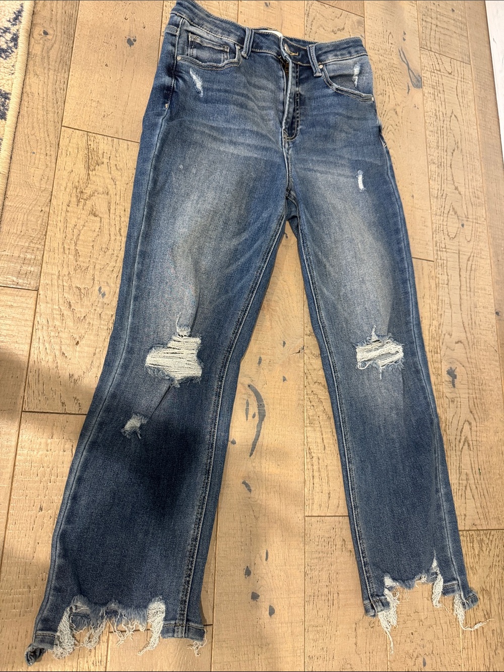 Risen jeans Distressed Blue Women’s Jeans - Raw Hem